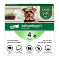  Advantage II Small Dog Vet-Recommended Flea Treatment & Prevention | Dogs 3-10 Lbs. | 4-Month Supply