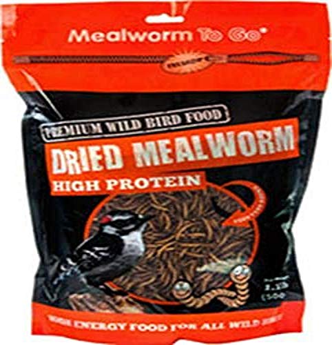  Unipet Usa Wb125 Mealworm To Go Dried Wild Bird Food, 1.1 Lb