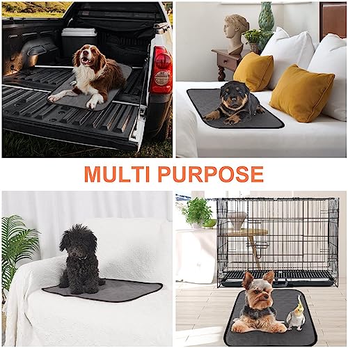  CBBPET Washable Dog Pee Pads Dog Pee Pad,Dog Bed Waterproof Dog Mat Non-Slip Puppy Potty Training Pads For Dogs (18*24-Grey*4-New)