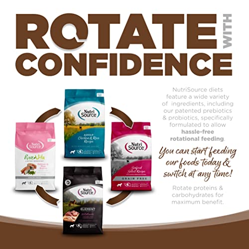  NutriSource Pure Vita Dog Food, Made With Chicken And Brown Rice, With Wholesome Grains, 25LB, Dry Dog Food