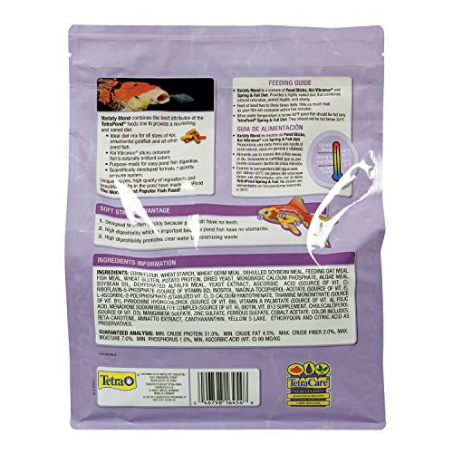  TetraPond Variety Blend, Pond Fish Food, For Goldfish And Koi Yellow 2.25 Pound (Pack Of 1)