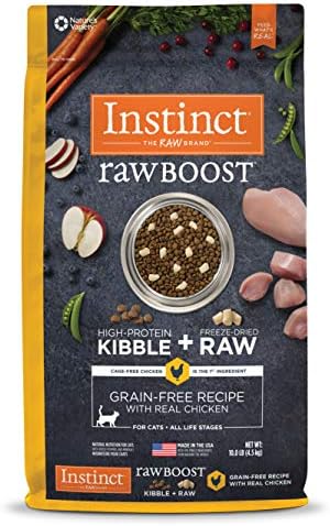  Instinct Raw Boost Grain Free Recipe With Real Salmon Natural Dry Cat Food By Nature's Variety, 4.5 Lb. Bag