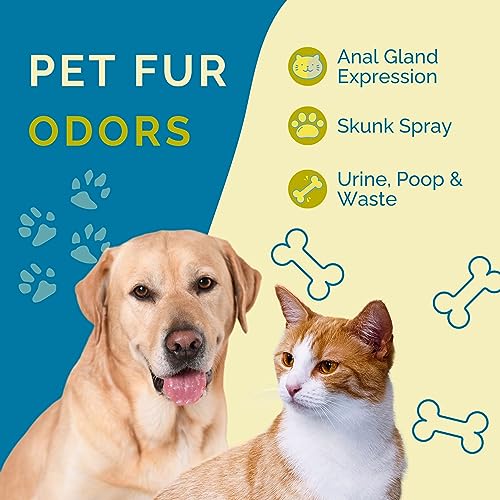  No Scent Anal Gland Express & Skunk Spray Pet Fur Cleaner For Dogs & Cats (128 Fl Oz / 3.8 Liters)