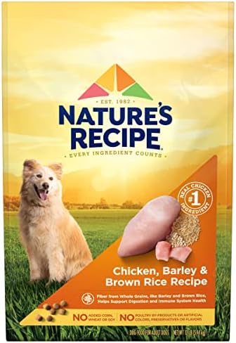  Nature’s Recipe Original Dry Dog Food For Adult Dogs, Lamb & Rice Recipe, 12 Lb Bag