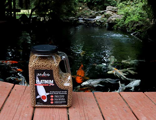  Blue Ridge Fish Food [4.5lb], Platinum Professional Formula 3/16" Floating Pellet, Koi And Goldfish
