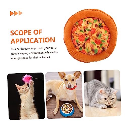  Balacoo 2pcs Cat Nest Plush Mattress Round Cushion Pet Mat For Food Round Plush Dog Bed Dog Winter Soft Plush Cat Mat Cloth Indoor Cat Kennel Warming Cat Bed Squeaky Cat Bed Comfortable