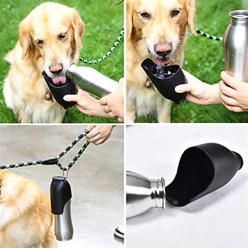  AACARB Cat Water Dispenser, Stainless Steel Water Dispenser Travel Pet Cat Portable Water Bottle Outdoor Walking Drinking Fountain For Small Large Dog (Size : 750ml)