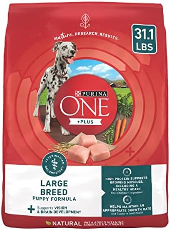  Purina ONE Plus Healthy Puppy Formula High Protein Natural Dry Puppy Food With Added Vitamins, Minerals And Nutrients - 31.1 Lb. Bag