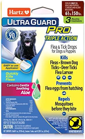  Hartz UltraGuard Pro Topical Flea & Tick Prevention For Dogs And Puppies, 31-60 Lbs 6 Monthly Treatments