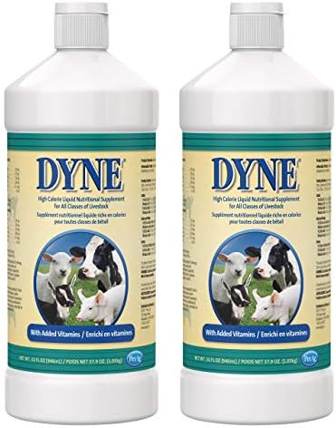  PetAg Dyne High-Calorie Liquid Nutritional Supplement For Livestock - Provides Energy And Extra Nutrition - Contains Soybean Oil & Vitamins - 128 Fl Oz (1 Gal)