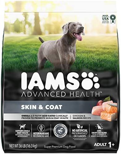  IAMS Advanced Health Skin & Coat Chicken And Salmon Recipe Adult Dry Dog Food, 13.5 Lb. Bag