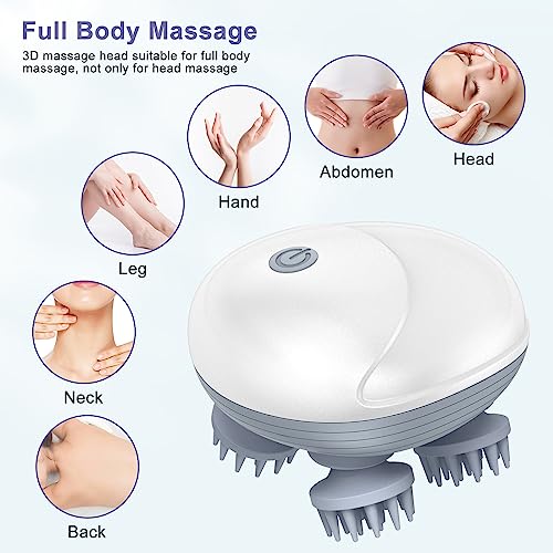  JXTZ Handheld Pet Massager For Dogs And Cats, Portable Electric Cat And Dog Massage Tool With With 4 Massage Heads, Electric Pet Massager Head And Back Scratcher For Tight Muscles And Stiffness