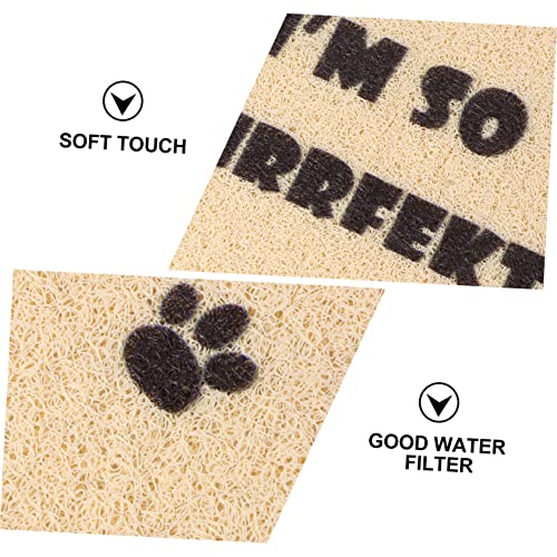  POPETPOP Cat Litter Mat 1pc Pet Cat Litter Mat Large Heating Pad Litter Pad Dog Food Feeding Mat PVC Chocolate Feeder Four Seasons Cat Sleeping Pad
