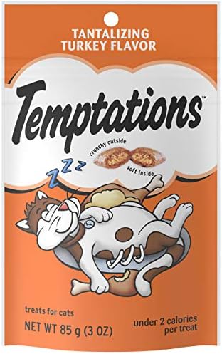  TEMPTATIONS Indoor Care Crunchy And Soft Cat Treats, Chicken Flavor, 2.1 Oz. Pouch (Pack Of 12)