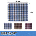  KOOLTAIL Washable Pee Pads For Dogs - Waterproof & Non-Slip Plaid Puppy Potty Training Pads, Reusable Whelping Pads, Dog Food Feeding Mat,Blue & Purple & Brown