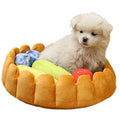  S-Lifeeling Pet Tart Bed Cushion Detachable Soft Fuzzy Cat Bed Winter Plush Lovely Tart Warm Nest Kennel Comfortable Extended Dog Mat Pad