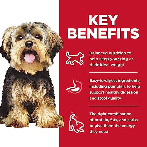  Hill's Science Diet Dry Dog Food, Adult, Small & Mini Breed Dogs, Lamb Meal & Brown Rice, 15.5 Lb. Bag