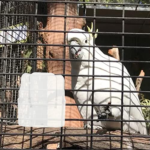  NOGRAX Dispenser Container 2 Pcs Hooded Bird Cage Plastic Hanging Cups For Birds Parrot Feeder Box Cage Feeder For Cockatiel Conure Budgies Parakeet Parrot Macaw Small Animal Lip Gloss Containers Feed