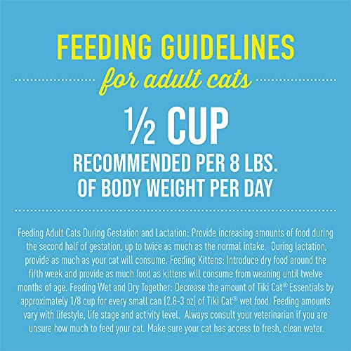  Tiki Cat Born Carnivore Indoor Health, Trout & Menhaden Fish Meal, Grain-Free Baked Kibble To Maximize Nutrients, Dry Cat Food, 6 Lbs. Bag