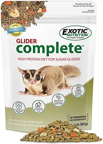  Glider Complete - Healthy High Protein Nutritionally Complete Staple Diet Sugar Glider Food (2 Lb)