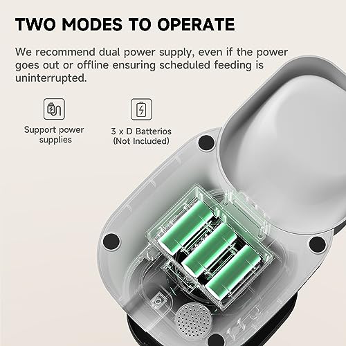  SUITHO Automatic Cat Food Dispenser,Automatic Dog Feeder, HD 1080P Video With Camera,2.4G WiFi Cat Food Timer Feeder, Customize Feeding Plan,6L Smart Pet Feeder For Cats And Dogs Green