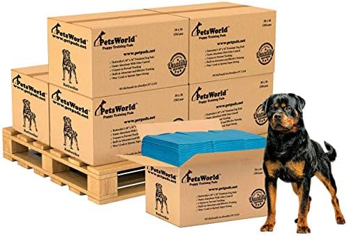  PETSWORLD Extra Large Potty Pads For Dogs, Odor Eliminating 30" X 36", 300 Count Pee Pads For Pets, Gigantic XL Dog Pads, 5 Layer Ultra Absorbent Technology, Leak Proof Training Pads For Dogs & Cats