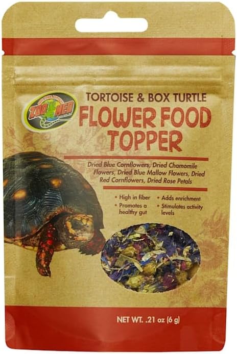  Zoo Med Tortoise & Box Turtle Flower Food Topper 1.4 Oz - Pack Of 2