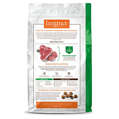  Instinct Limited Ingredient Diet Grain Free Recipe With Real Lamb Natural Dry Dog Food, 20 Lb. Bag