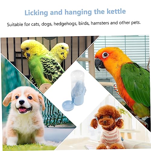 Yardwe Parrot Drinking Fountain Automatic Bird Feeder Bird Water Cup Bird Cage Feeder Small Dog Water Dispenser Bird Food Cockatiel Clear Water Bottles Bird Parrots Feeder Plastic Blue
