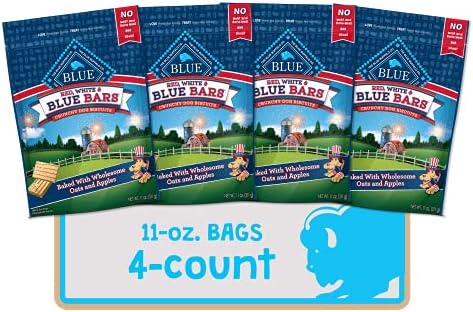  Blue Buffalo Health Bars Mini Natural Crunchy Dog Treats Biscuits, Apple & Yogurt 32-oz Box