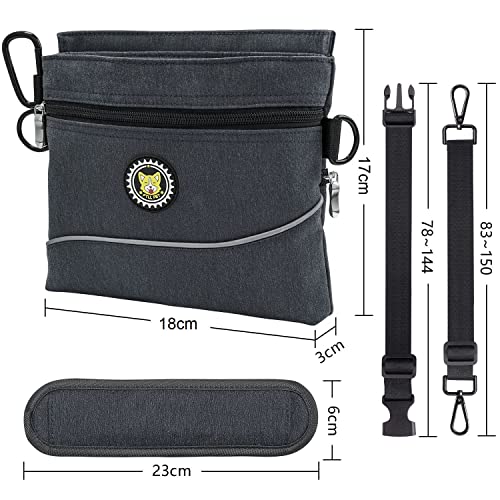  Viklluyr Dog Treat Pouch Bag With Magnetic Closure, Dog Food Carrier With Removable Inner Pocket, Perfect Dog Training Bag For Agility Training - Including Carabiner