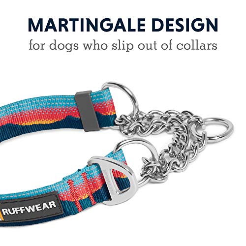  Ruffwear, Chain Reaction Dog Collar, Martingale Style For On-Leash Walking, Sunset, 14"-20"