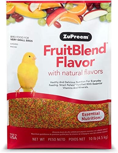 ZuPreem FruitBlend Flavor Pellets Bird Food For Parrots And Conures, 17.5 Lb - Daily Blend Made In USA For Caiques, African Greys, Senegals, Amazons, Eclectus, Small Cockatoos