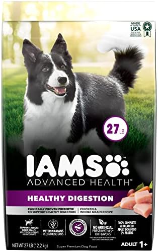  Iams Advanced Health Adult Healthy Digestion Dry Dog Food With Real Chicken, 13.5 Lb. Bag