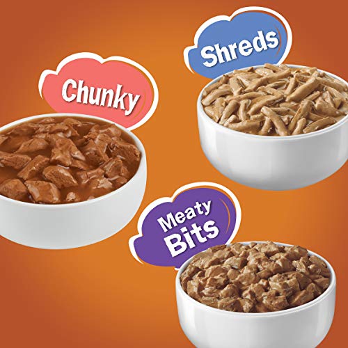  Purina Friskies Gravy Wet Cat Food Variety Pack, TurChicken Extra Gravy Chunky, Meaty Bits & Shreds - (40) 5.5 Oz. Cans