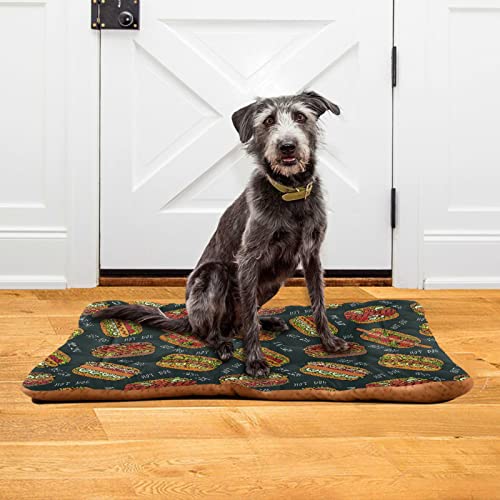  Food Hamburger Hotdog Dog Bed Cat Bed Soft Comfortable Pet Bed Non-Slip Calming Kennel Pad For Small Medium Large Dogs Cats 2116471