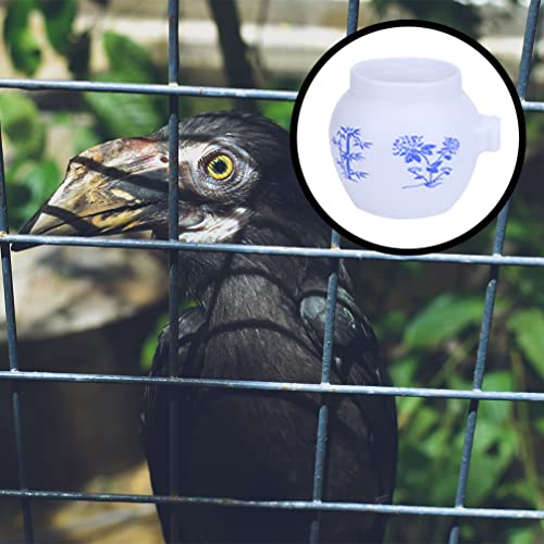  NOGRAX Parakeet Feeder 4Pcs Parrot Feeding Cups Birds Food Dish Parrot Feeders Bird Cage Water Bowl For Cockatiel Conure Budgies Parakeet Parrot Macaw Small Animal White Parakeet Bird Cage Feeder