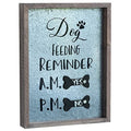  COLLECTIVE HOME - Metal Dogs Feeding Schedule Pet Feeding Reminder Decorative Wall Art, Dog Feeding Reminder (01)