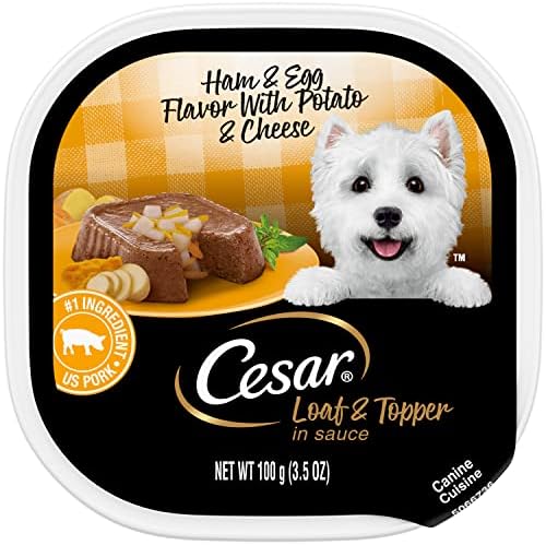  CESAR WHOLESOME BOWLS Adult Soft Wet Dog Food Toppers Beef, Chicken, Purple Potatoes & Carrots Recipe, (10) 3 Oz. Bowls
