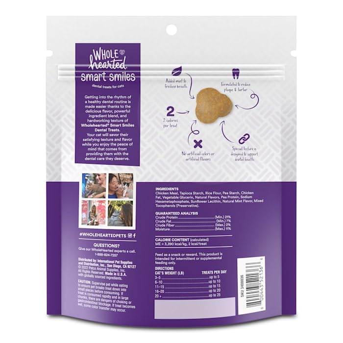  WholeHearted Chicken Flavor Cat Dental Treats, 16 Oz.
