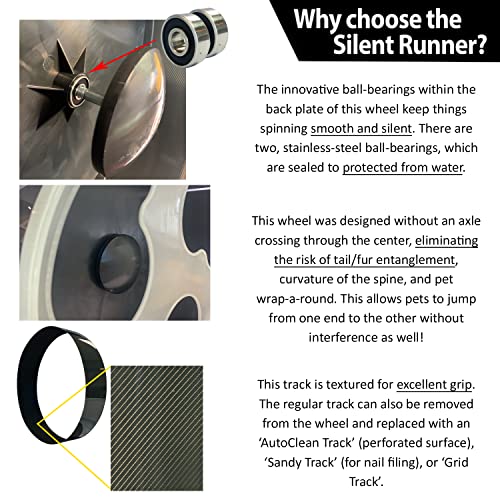  Silent Runner Glow Wheel - 12" Regular - Exercise Wheel (Wheel + Autoclean Track + Sandy Track)