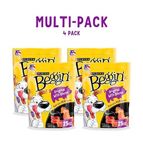  Purina Beggin' Strips Dog Treats, Original With Bacon Flavor - (4) 25 Oz. Pouches