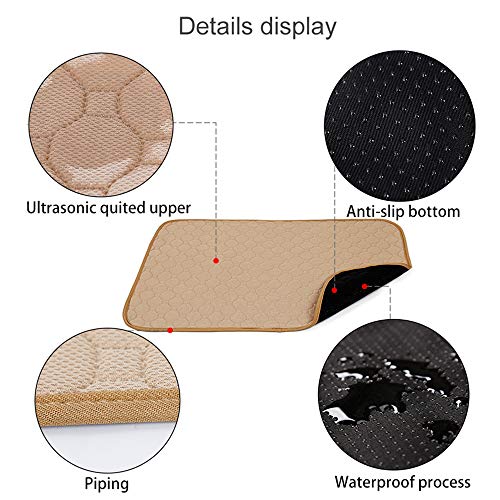  Large Pee Pads For Dog (2-Pack) Washable Puppy Wee Wee Pad Waterproof Potty Training Eco-Friendly Whelping Pet Urine Mats