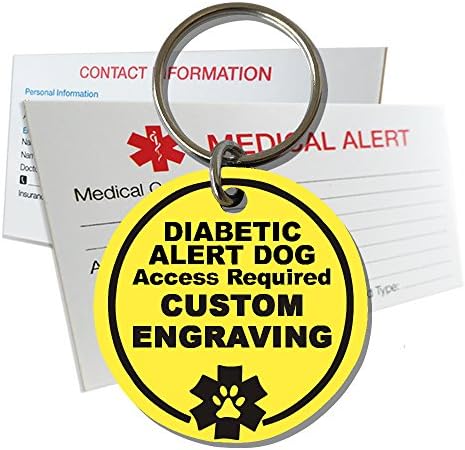  My Identity Doctor Diabetic Alert Dog Tag Custom Engraved Round Plastic - Blue - Large