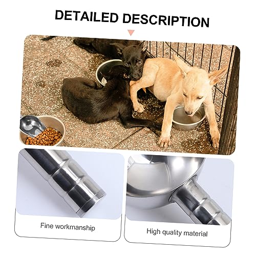  PATKAW 3pcs Pet Feeding Scoop Stainless Steel Pet Feeder Pet Food Scoop 1/2 Cup Scoop Dog Food Scooper Feed Scoop Aluminum Scoop Metal Dog Food Shovel Dog Food Spoon Ice Machine Thicken