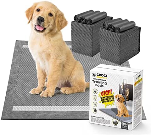  CROCI XXL 30"x36" Charcoal Pads For Dogs, Odor-Control Carbon Pee Pads For Dogs Absorbs Up To 10 Cups Of Liquid, 6-Layer Leak-Proof & Quick Dry Dog Training Pads, Disposable (35 Counts)