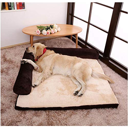  Big Incisors Dog Bowls Mat Large， Removable Soft Pet Dog Sleeper Sofa Bed Winter Warm Tower Rest House Lounger Pets Mat Nest Large XL Dogs Mattress S/M/L/XL-grey-90x70x15cm