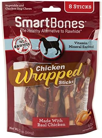  SmartBones Chicken-Wrapped Sticks, Treat Your Dog To A Rawhide-Free Chew Made With Real Chicken And Vegetables