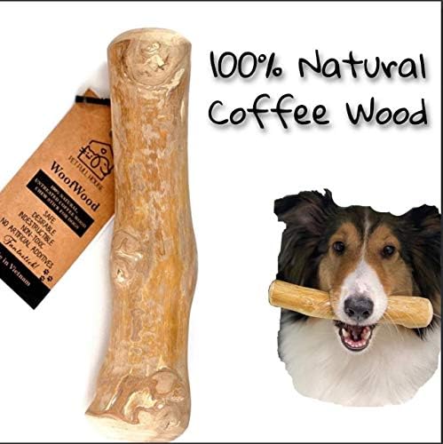  Pet Full House WoofWood Dog Chew Sticks, Safe, Natural & Healthy Chew Toys, Real Coffee Wood, Long Lasting, Durable Chewable Stick And Toy, Aggressive Chewers For Dogs, Dog Chew Bones (Medium)