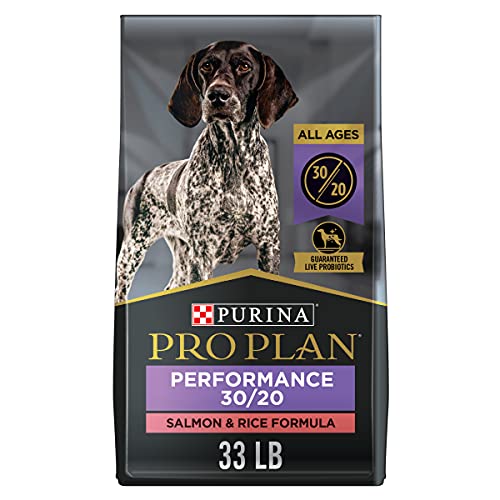  Purina Pro Plan High Energy, High Protein Dog Food, SPORT 30/20 Salmon & Rice Formula - 33 Lb. Bag
